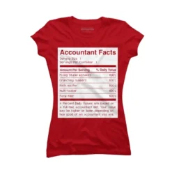 Junior's Design By Humans Accountant Nutrition Facts Label By EJamjar T-Shirt -Design By Humans GUEST e91549e1 ee42 4415 9cee 14d72bfd3f18