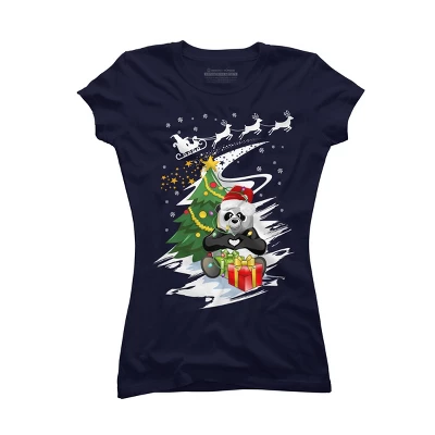 Junior's Design By Humans Christmas T-shirt By CrystalHawk T-Shirt 4 Junior's Design By Humans Christmas T-shirt By CrystalHawk T-Shirt - Image 4