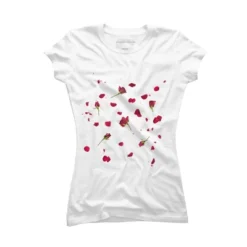 Junior's Design By Humans Sliced Roses And Petals By Designnatures T-Shirt -Design By Humans GUEST e9c9a43e b746 4aa4 908e d0863f55f2a0