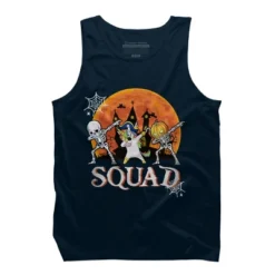 Men's Design By Humans Halloween Squad Skeleton Unicorn Dabbing By Dodorindesign Tank Top -Design By Humans GUEST e9cf271c 1066 4b97 82a4 38bba5a1f2b7