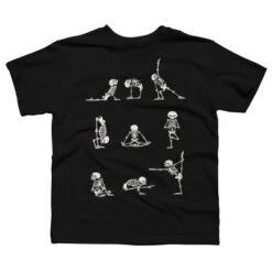 Boy's Design By Humans Skeleton Yoga By Huebucket T-Shirt -Design By Humans GUEST ea06b9f4 aec4 4db1 9543 07fcdaf67768