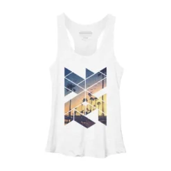 Women's Design By Humans Vintage Palm Beach Geometric By Magnussons Racerback Tank Top -Design By Humans GUEST ea30dcc9 5769 4912 9390 b7dca2539dc9