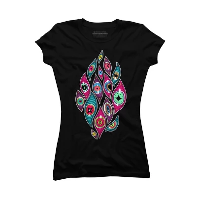 Junior's Design By Humans EYES By Chofy87 T-Shirt 3 Junior's Design By Humans EYES By Chofy87 T-Shirt - Image 3