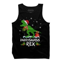 Men's Design By Humans Daddysaurus Christmas By NekoShop Tank Top -Design By Humans GUEST eb4c6e1e 07d2 4477 873a 2603dd8c9477