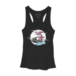 Women's Design By Humans Christmas Cartoon Santa Riding A Jet Ski By Rasok Racerback Tank Top -Design By Humans GUEST eb6fb8ae 6726 4b66 8c51 b9a37ff0b67c