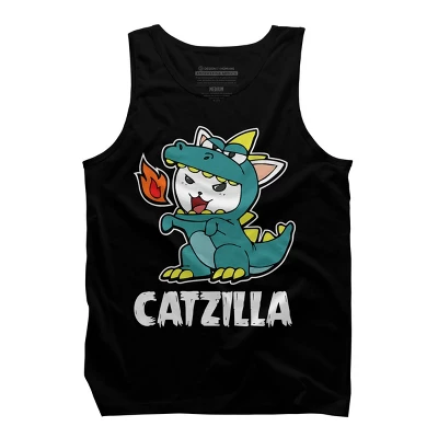 Men's Design By Humans Catzilla Halloween Costume Dragon Monster Kitten Cats Lover By Lenxeemyeu Tank Top 4 Men's Design By Humans Catzilla Halloween Costume Dragon Monster Kitten Cats Lover By Lenxeemyeu Tank Top - Image 4