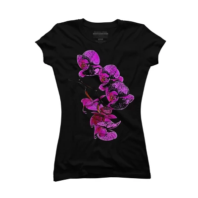 Junior's Design By Humans Orchid By Jirkasvetlik T-Shirt 3 Junior's Design By Humans Orchid By Jirkasvetlik T-Shirt - Image 3