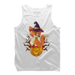 Men's Design By Humans Cute Witch Fox With Jack O Lantern Halloween Shirt By Thebeardstudio Tank Top -Design By Humans GUEST ed53eedc 6d41 4c04 ac6a 0766fc8a0b21