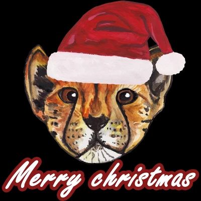 Women's Design By Humans Christmas Cheetah By Susserain Racerback Tank Top 1 Women's Design By Humans Christmas Cheetah By Susserain Racerback Tank Top