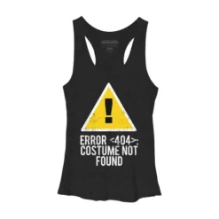 Women's Design By Humans Halloween Error 404 Costume Not Found Apparel By COVI Racerback Tank Top -Design By Humans GUEST f2797545 6dcc 4f69 a3b4 7e7f0bda8420