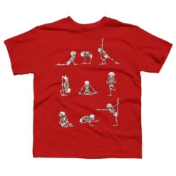 Boy's Design By Humans Skeleton Yoga By Huebucket T-Shirt -Design By Humans GUEST f2db9207 b8ed 40e2 ab0d 0aca875de17d
