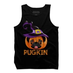 Men's Design By Humans Pugkin Pumpin Halloween By Trantanphat95 Tank Top -Design By Humans GUEST f440364e 29b4 46c0 8db1 2c3221db7626
