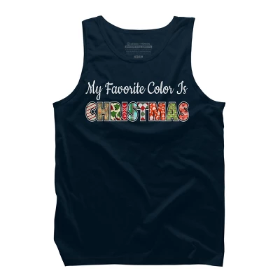 Men's Design By Humans My Favorite Color Is Christmas By C3gdesigns Tank Top 5 Men's Design By Humans My Favorite Color Is Christmas By C3gdesigns Tank Top - Image 5