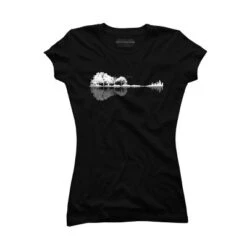 Junior's Design By Humans Nature Guitar By Maryedenoa T-Shirt -Design By Humans GUEST f5881ced 820a 461b a253 3daa5f619d6f
