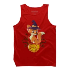 Men's Design By Humans Cute Witch Fox With Jack O Lantern Halloween Shirt By Thebeardstudio Tank Top -Design By Humans GUEST f7410f0a a718 4e72 b0b3 7a690f25f199