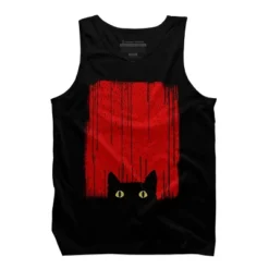 Men's Design By Humans Black Cat By Clingcling Tank Top -Design By Humans GUEST f8d390af e16c 49f3 94ab ba4cdedad7c0