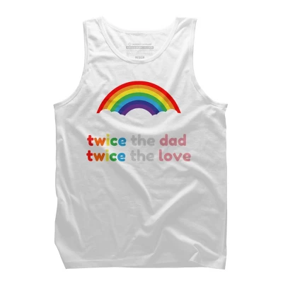 Design By Humans Rainbow Twice The Dad & Love By Tank Top 7 Design By Humans Rainbow Twice The Dad & Love By Tank Top - Image 7