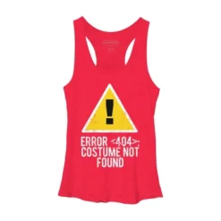 Women's Design By Humans Halloween Error 404 Costume Not Found Apparel By COVI Racerback Tank Top -Design By Humans GUEST f9760c5a 6580 4d83 a234 709b09b416a3