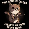 Junior's Design By Humans Cat Song By EduEly T-Shirt