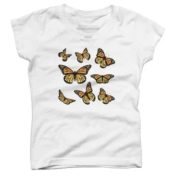 Girl's Design By Humans Monarch Butterfly By AnnArtshock T-Shirt -Design By Humans GUEST fa4a0b3a 0a6f 48de a9df 5e9a51230e28