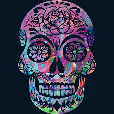 Boy's Design By Humans Halloween Sugar Skull By Honeytree T-Shirt 1 Boy's Design By Humans Halloween Sugar Skull By Honeytree T-Shirt