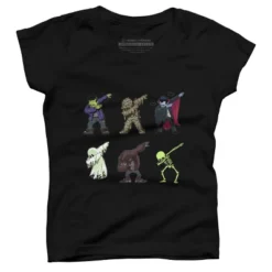 Girl's Design By Humans Dabbing Halloween Creatures Skeleton Zombie Dab By Vomaria T-Shirt -Design By Humans GUEST faa8d856 d831 4ec3 bab7 a21e66c4c09e