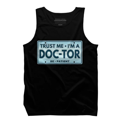Men's Design By Humans Trust Me I'm A Doc-tor License Plate By Punsalan Tank Top 2 Men's Design By Humans Trust Me I'm A Doc-tor License Plate By Punsalan Tank Top - Image 2