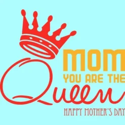 Women's Design By Humans Mother's Day Mom You Are The Queen By Tmsarts Racerback Tank Top