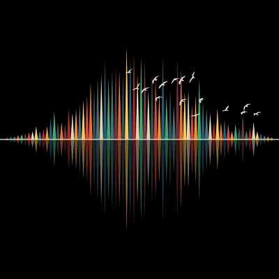 Junior's Design By Humans Nature's Music - Sound Wave By NomAdartStudio T-Shirt 1 Junior's Design By Humans Nature's Music - Sound Wave By NomAdartStudio T-Shirt