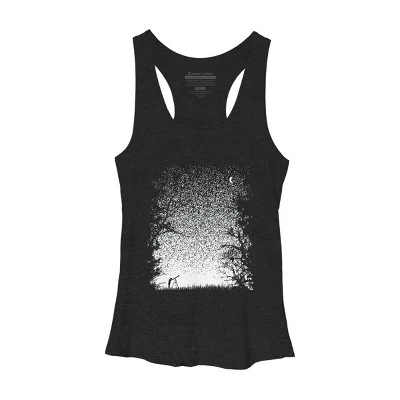 Women's Design By Humans Pixel Space By Daletheskater Racerback Tank Top 3 Women's Design By Humans Pixel Space By Daletheskater Racerback Tank Top - Image 3