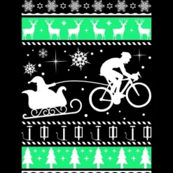 Men's Design By Humans Christmas Santa Cycling Sleigh By LewismartinStore Tank Top
