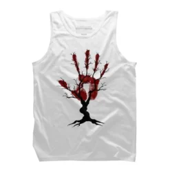 Men's Design By Humans Halloween Tree By AisenArt Tank Top -Design By Humans GUEST fd08e953 5067 4b44 91ba 299fad7e2c0f