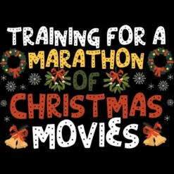 Men's Design By Humans Training For A Marathon Of Christmas Movies By Thingsandthings Tank Top