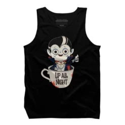 Men's Design By Humans Dracula And Coffee By Ppmid Tank Top -Design By Humans GUEST fd473c53 d0b6 42ea 8b30 699c6d6000be