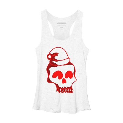 Women's Design By Humans Christmas Love Skull By Genthebunny Racerback Tank Top 5 Women's Design By Humans Christmas Love Skull By Genthebunny Racerback Tank Top - Image 5