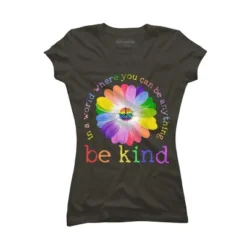 Junior's Design By Humans In A World Where You Can Be Anything Be Kind Lgbt By DragonTee T-Shirt -Design By Humans GUEST fe3a4996 1e1d 404d ad42 c78af08bc54e
