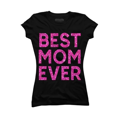 Junior's Design By Humans Best Mom Ever Confetti Text By MeowShop T-Shirt 2 Junior's Design By Humans Best Mom Ever Confetti Text By MeowShop T-Shirt - Image 2