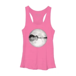 Women's Design By Humans Moonlight Nature Guitar II By Maryedenoa Racerback Tank Top -Design By Humans GUEST ff4c246d 6e99 4685 b512 32712133f91a