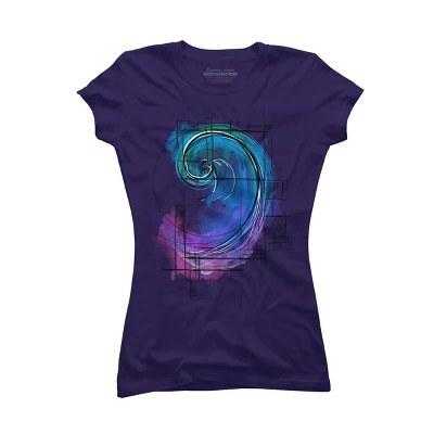 Junior's Design By Humans Fibonacci By Timea T-Shirt 8 Junior's Design By Humans Fibonacci By Timea T-Shirt - Image 8